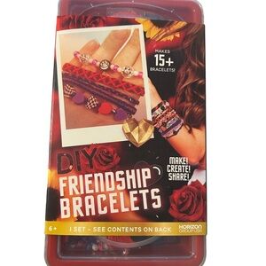 DIY Friendship Bracelets Kit - Red, Purple, Gold